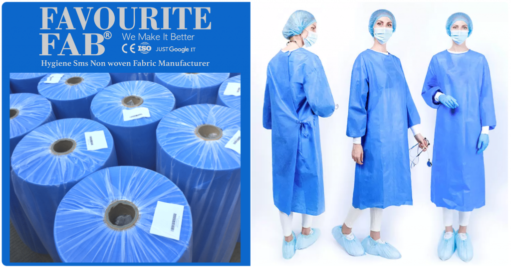Tri Laminated Non Woven Fabric for Surgical Gowns