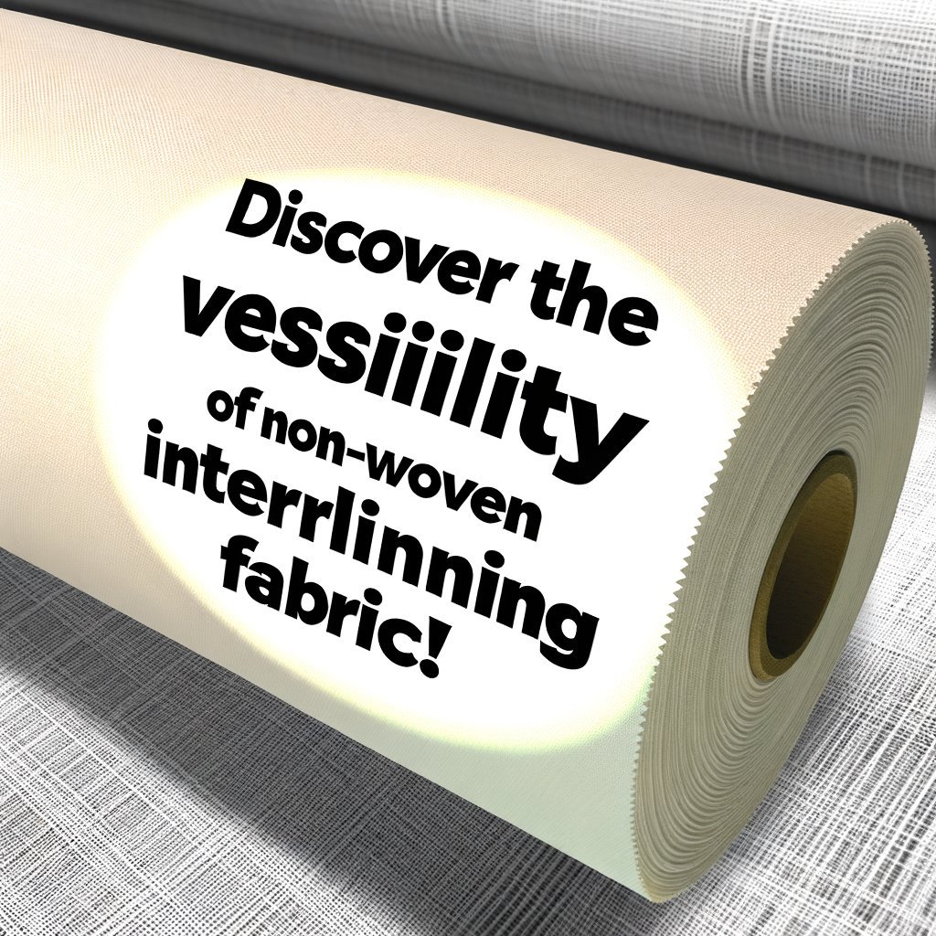 A close-up image showcasing different types of non-woven interlining fabric, including fusible interlining and sew-in interlining. The image highlights the various textures and weights of these interlinings, emphasizing their versatility in garment construction.