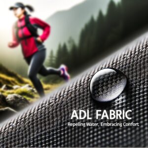 A microscopic image of ADL fabric showing the unique fiber structure that creates tiny air pockets. These pockets allow air to circulate freely, promoting breathability while preventing liquid from passing through the fabric.